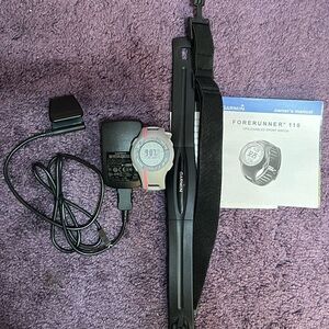 Garmin Forerunner 110 GPS Watch with Charger and HR Monitor Strap